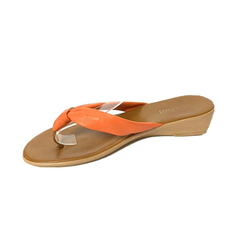 Elegant Orange Wedge Sandals